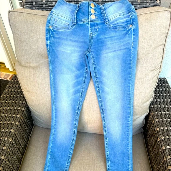 Hippie Girl, Mid-Rise Jegging, Blue Denim, Size 8 - Picture 1 of 3